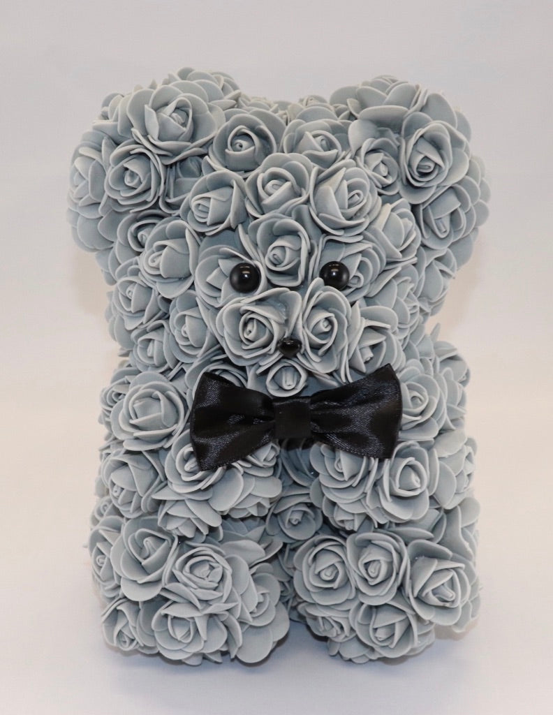 The Roseland Company Grey Teddy Bear with Bow
