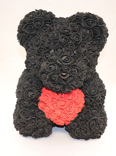 The Roseland Company Black Teddy Bear with Red Heart (big size)