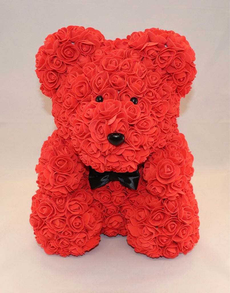 The Roseland Company Red Teddy Bear with Bow (big size)