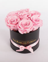The Roseland Mini Black Round Box - Pink Eternity Roses