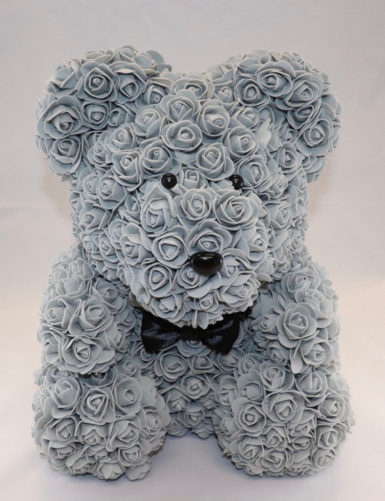 The Roseland Company Grey Teddy Bear with Bow (big size)