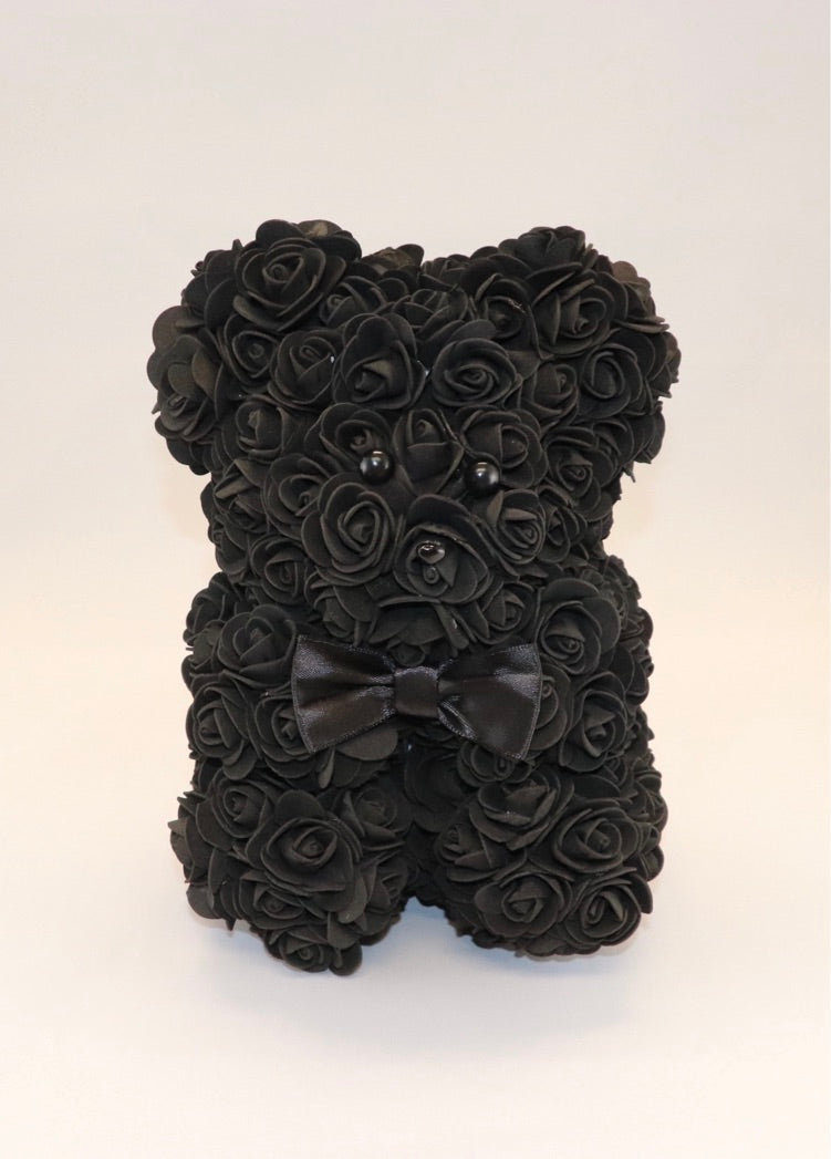 The Roseland Company Black Teddy Bear with Bow