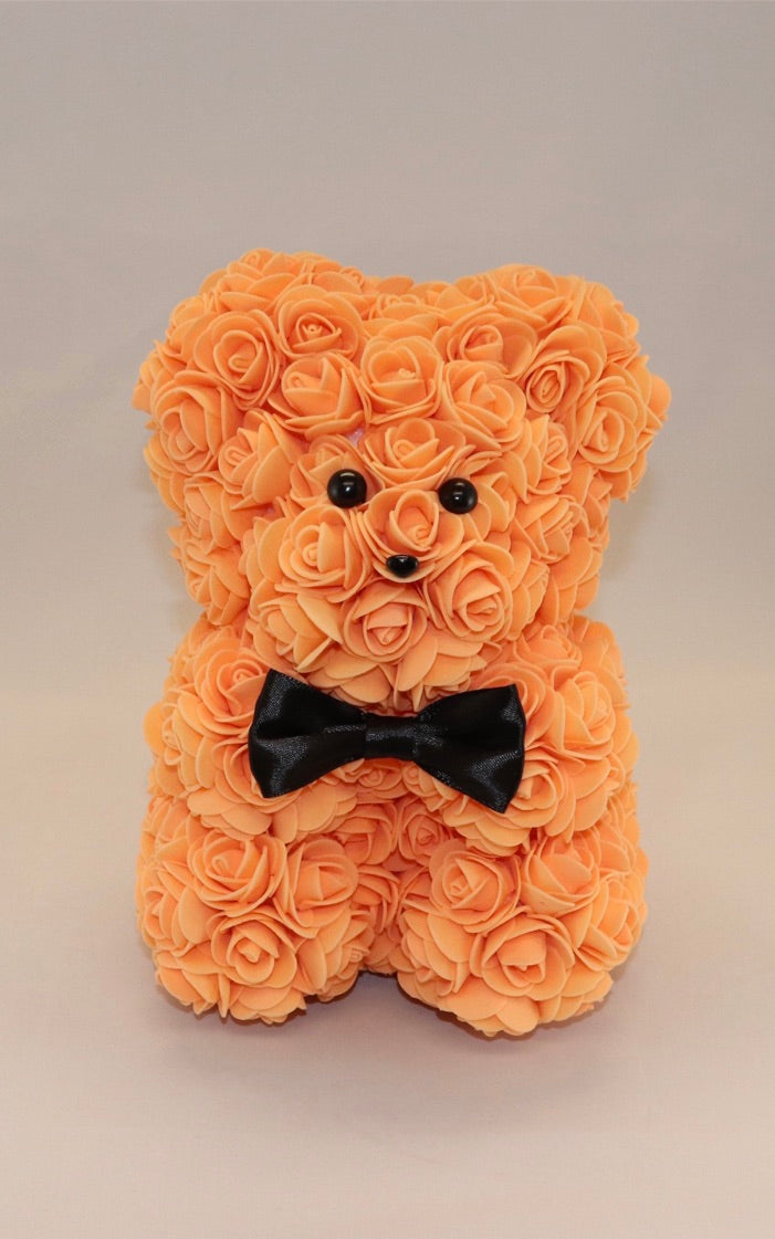 The Roseland Company Peach Teddy Bear with Bow