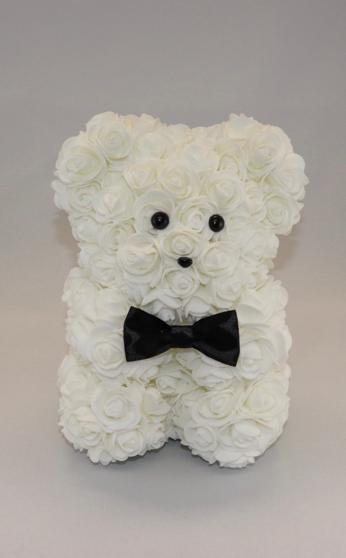 The Roseland Company White Teddy Bear with Bow